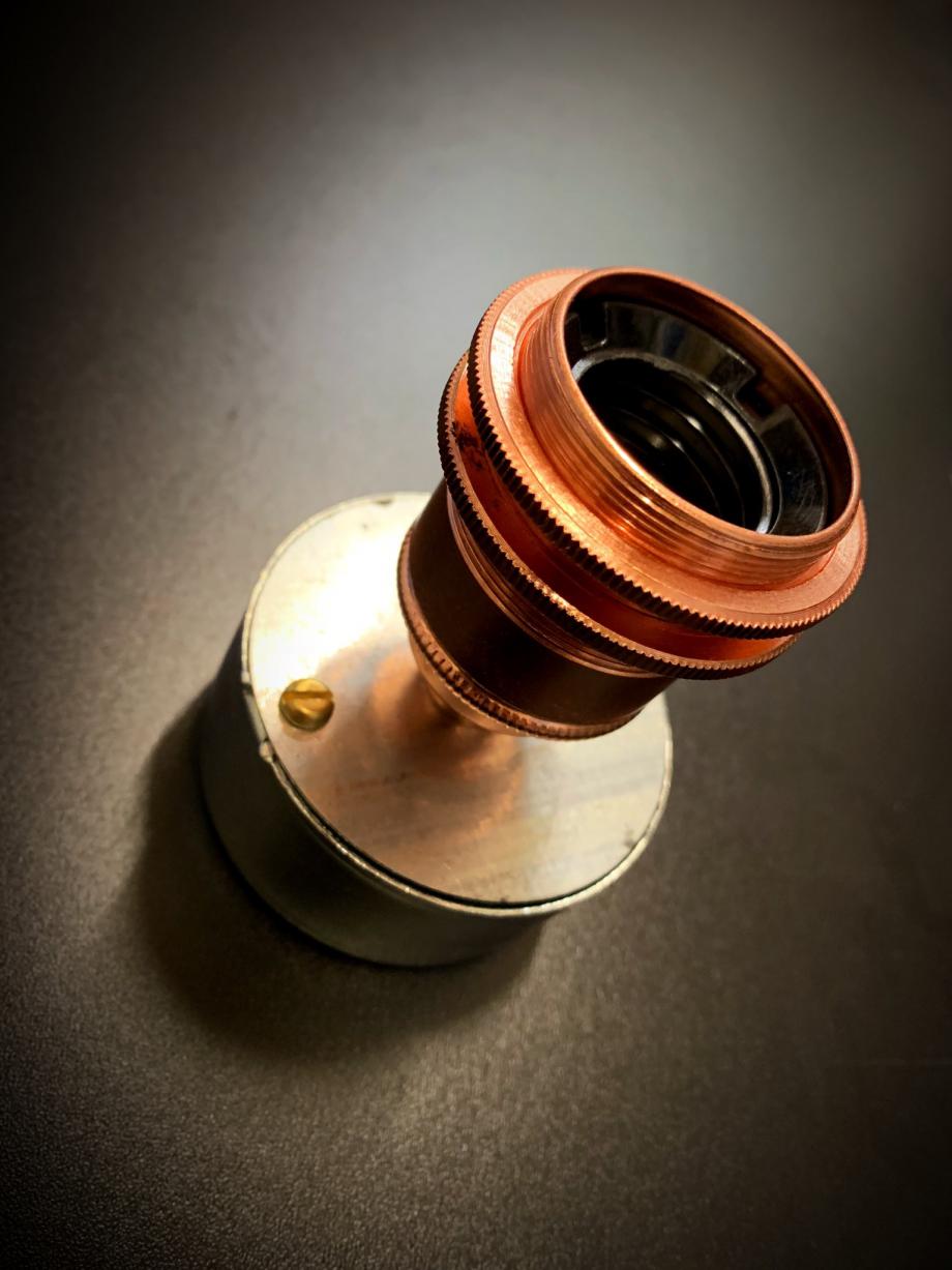 Copper E27 conduit box baton holder Fraser Besant Lighting